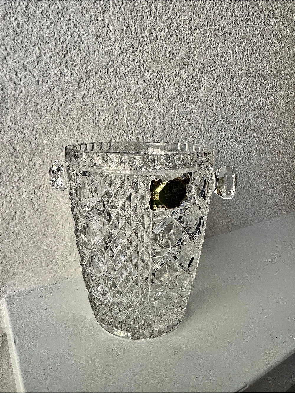 Vintage West German Genuine 24% Lead Crystal Ice Bucket / Chiller